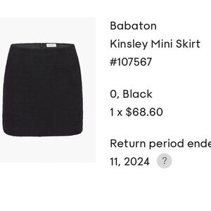 Aritzia Babaton Kinsley Mini Skirt